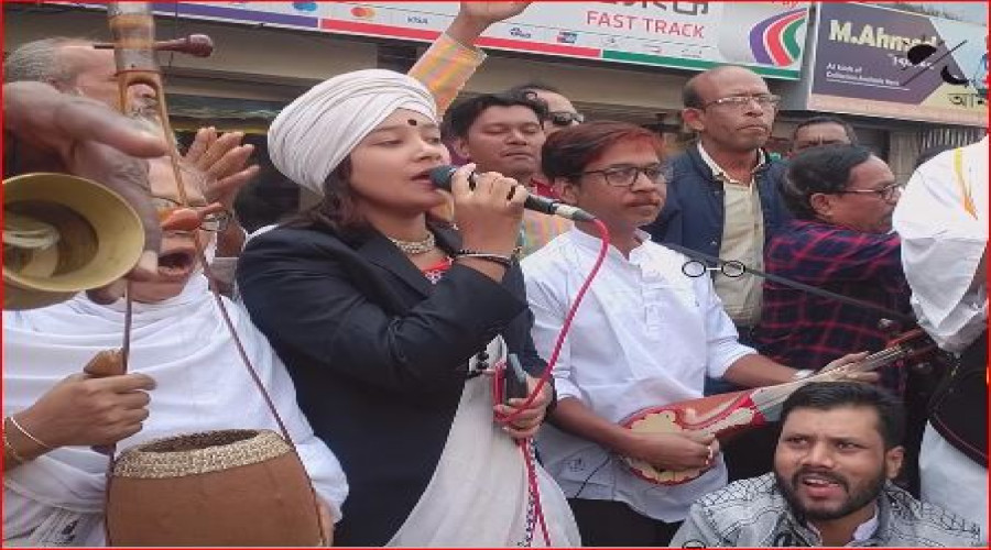 যশোরের রাজপথ কাঁপাচ্ছেন শিল্পীসহ বিভিন্ন সংগঠন, দ্রুত আবুল সরকারকে মুক্তির দাবি