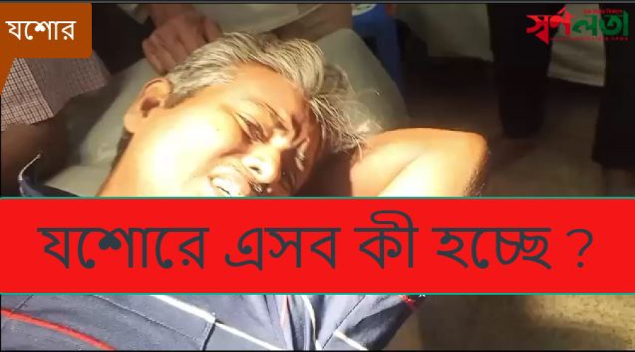 যশোরে বাড়ি ঢুকে রামদা দিয়ে কু/পি/য়ে দুইভাইকে জ/খম